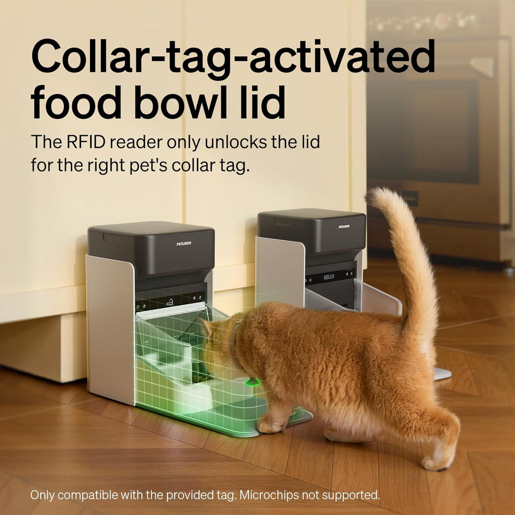 PETLIBRO RFID Automatic Cat Feeder & Multi Cats Water Fountain Bundle - Smart Diet Tracking & Hydration Monitoring for Multi-Pet Homes