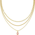 Kendra Scott Elisa Triple Strand Necklace - Elegant Fashion Jewelry for Women