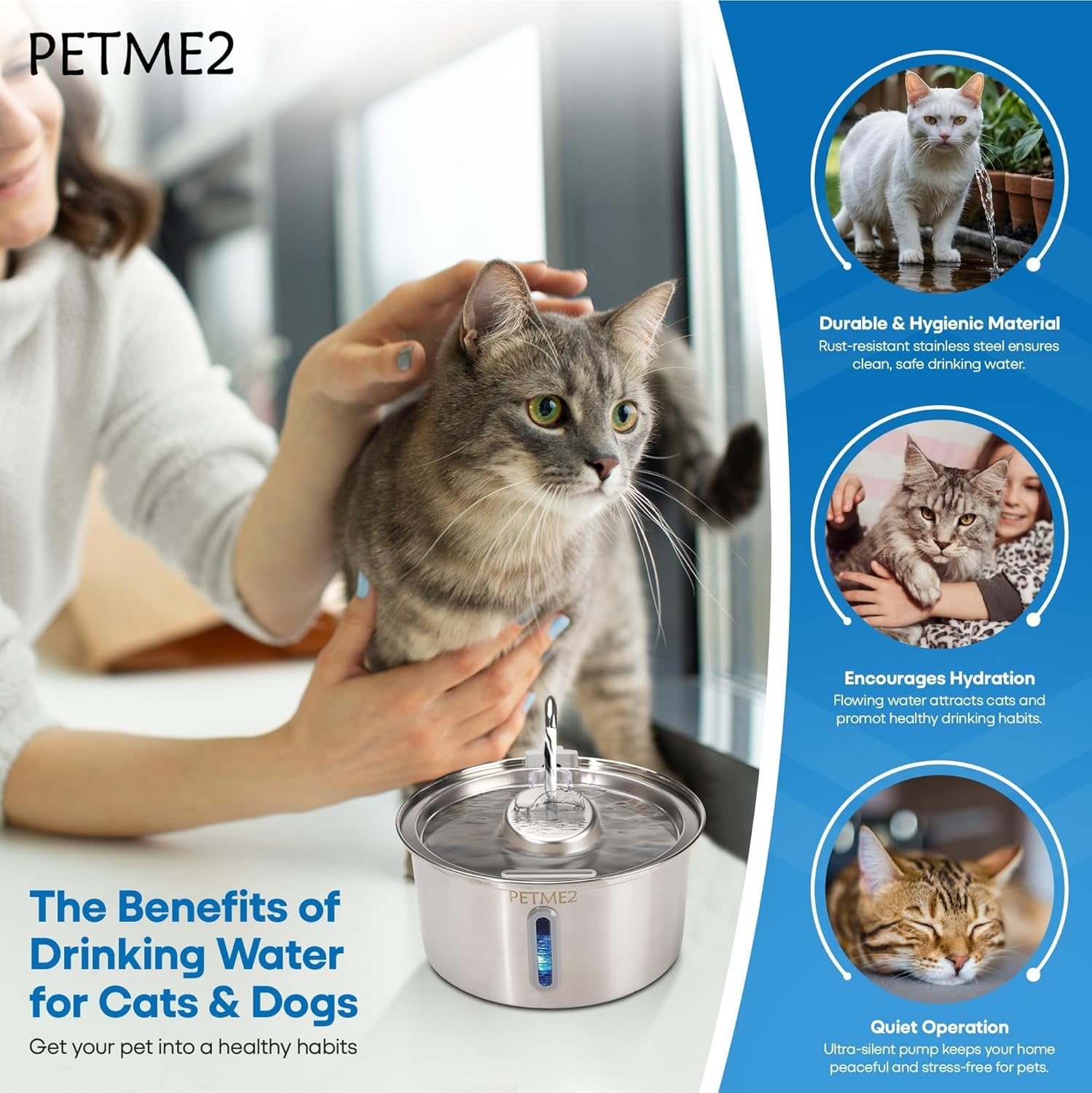 Elevate Your Pet's Hydration: Luxury 2026 Smart Stainless Steel Water Fountain for Cats & Dogs - 3.2L Capacity, LED Light, Quiet Pump, Dual Flow Modes, 4-Layer Filter, Dishwasher Safe