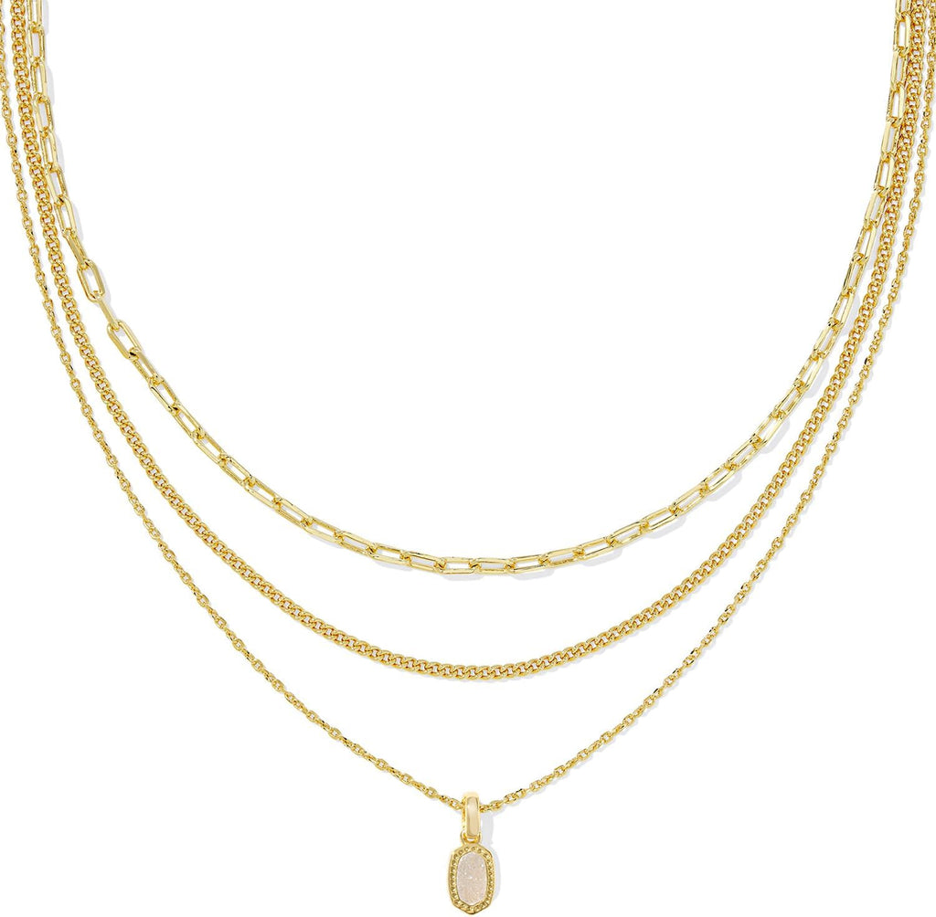 Kendra Scott Elisa Triple Strand Necklace - Elegant Fashion Jewelry for Women