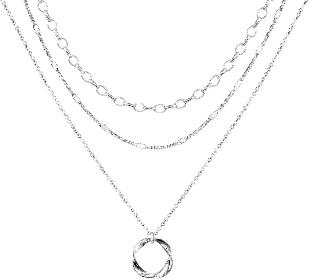 Dainty 14K Gold Plated Layered Necklaces Set for Women - Trendy Stackable Choker & Cute Pendant Jewelry