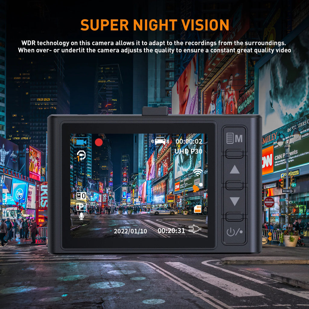 Dual 1080P Full HD Dash Cam with Night Vision, 3-Inch LCD, G-Sensor & Parking Mode - Ultimate Car Safety Solution!