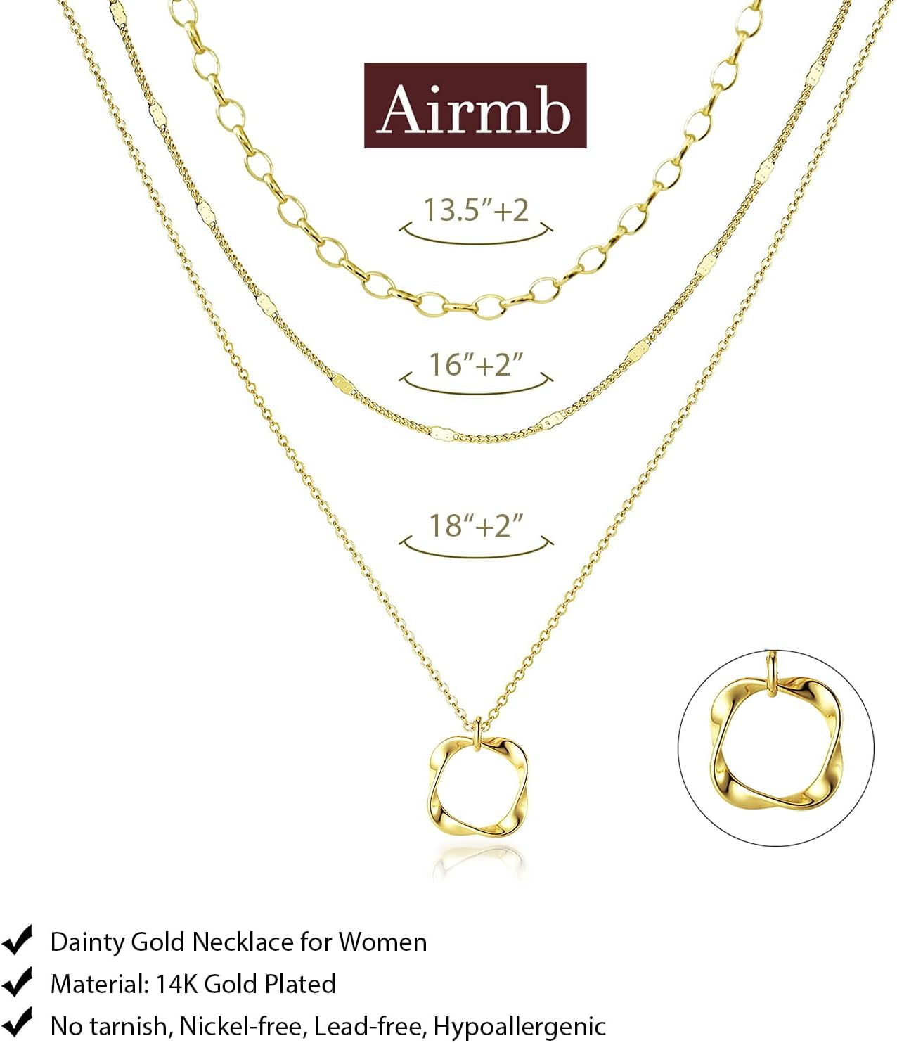 Dainty 14K Gold Plated Layered Necklace Set for Women - Trendy Stackable Choker with Cute Pendants