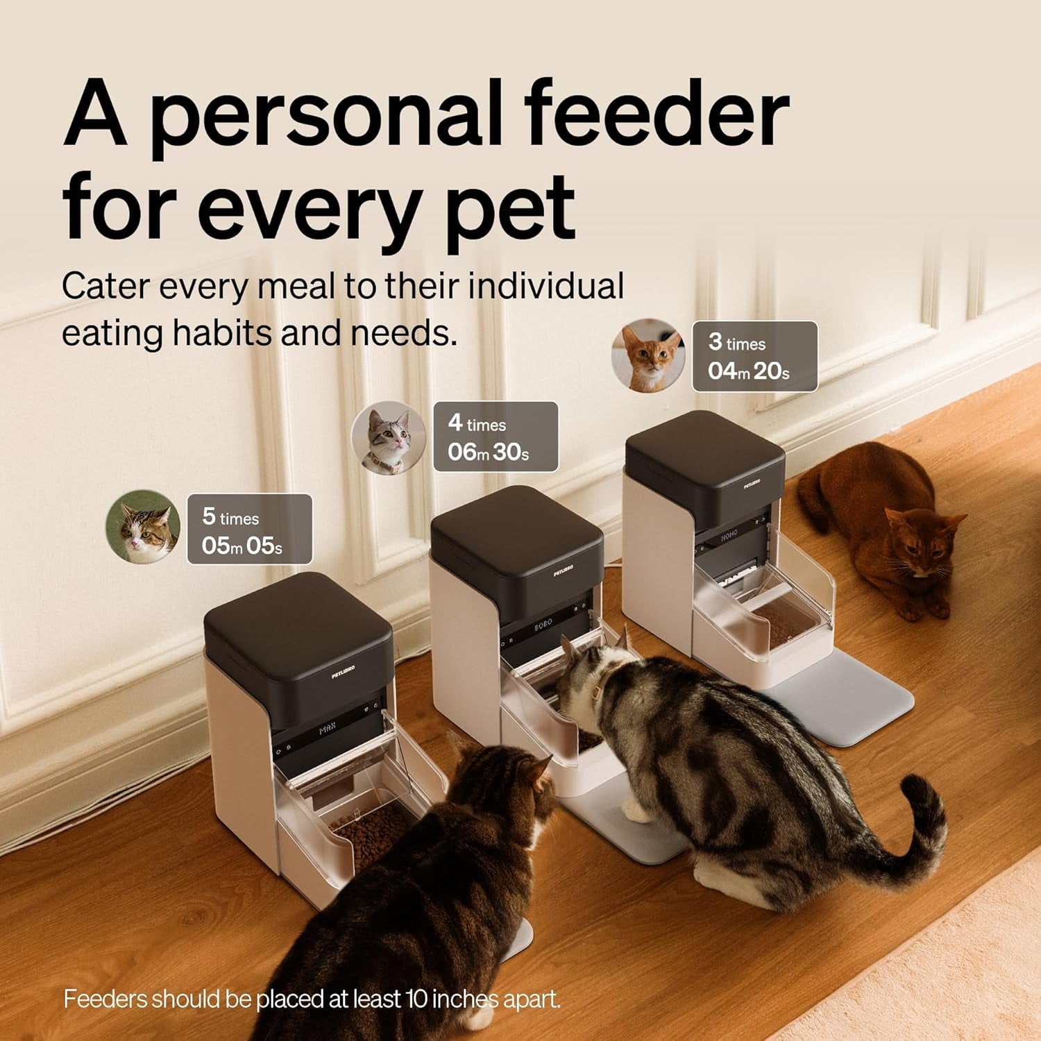 PETLIBRO RFID Automatic Cat Feeder & Multi Cats Water Fountain Bundle - Smart Diet Tracking & Hydration Monitoring for Multi-Pet Homes