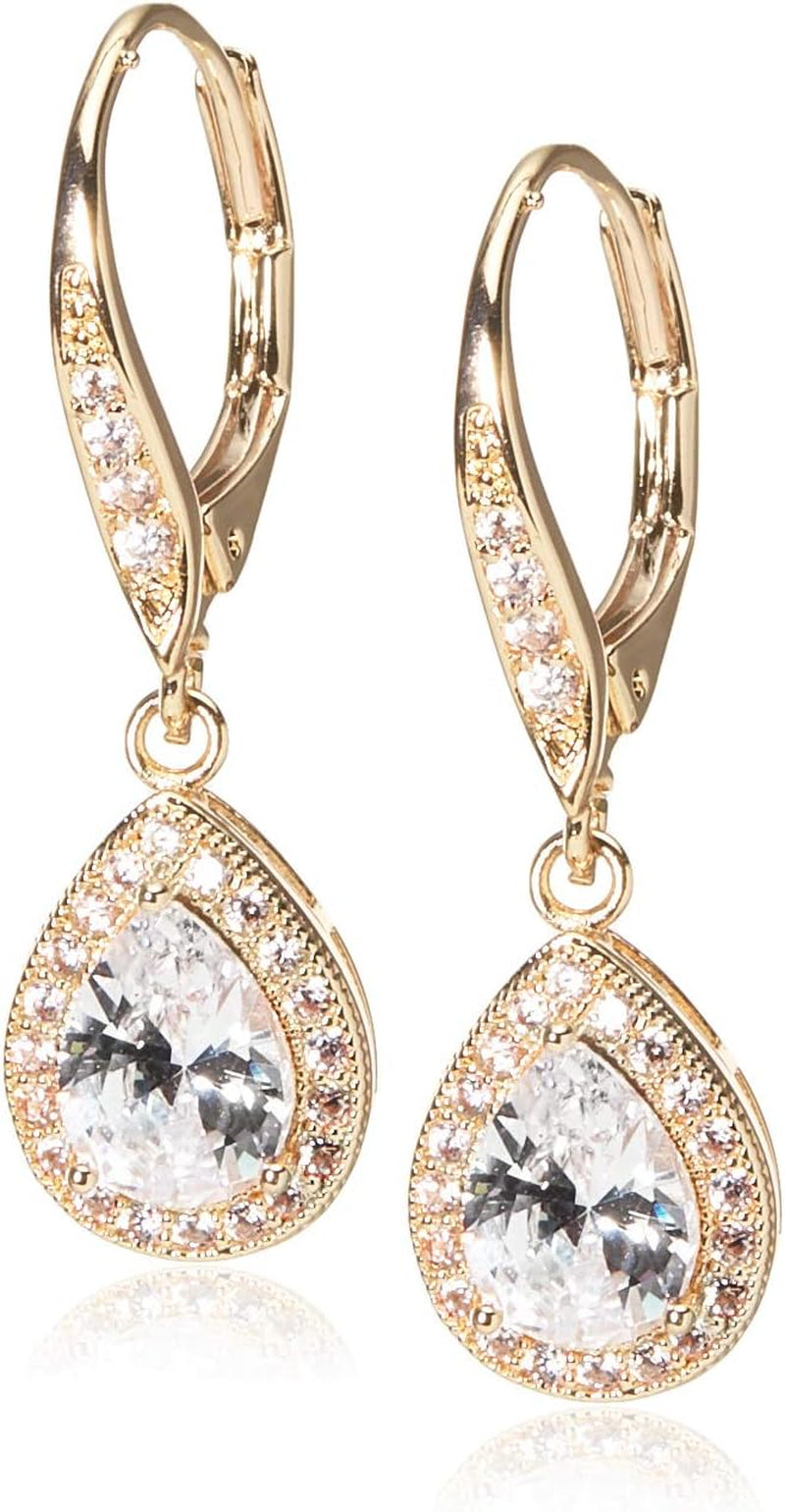 Elevate Your Style with Anne Klein Women's Drop Crystal Earrings - Stunning Statement Jewelry for Any Occasion