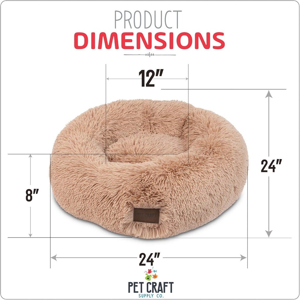 Ultra Plush Calming Anti-Anxiety Pet Bed with Soft Comfort Blanket - Perfect for Medium Dogs, Puppies, and Cats