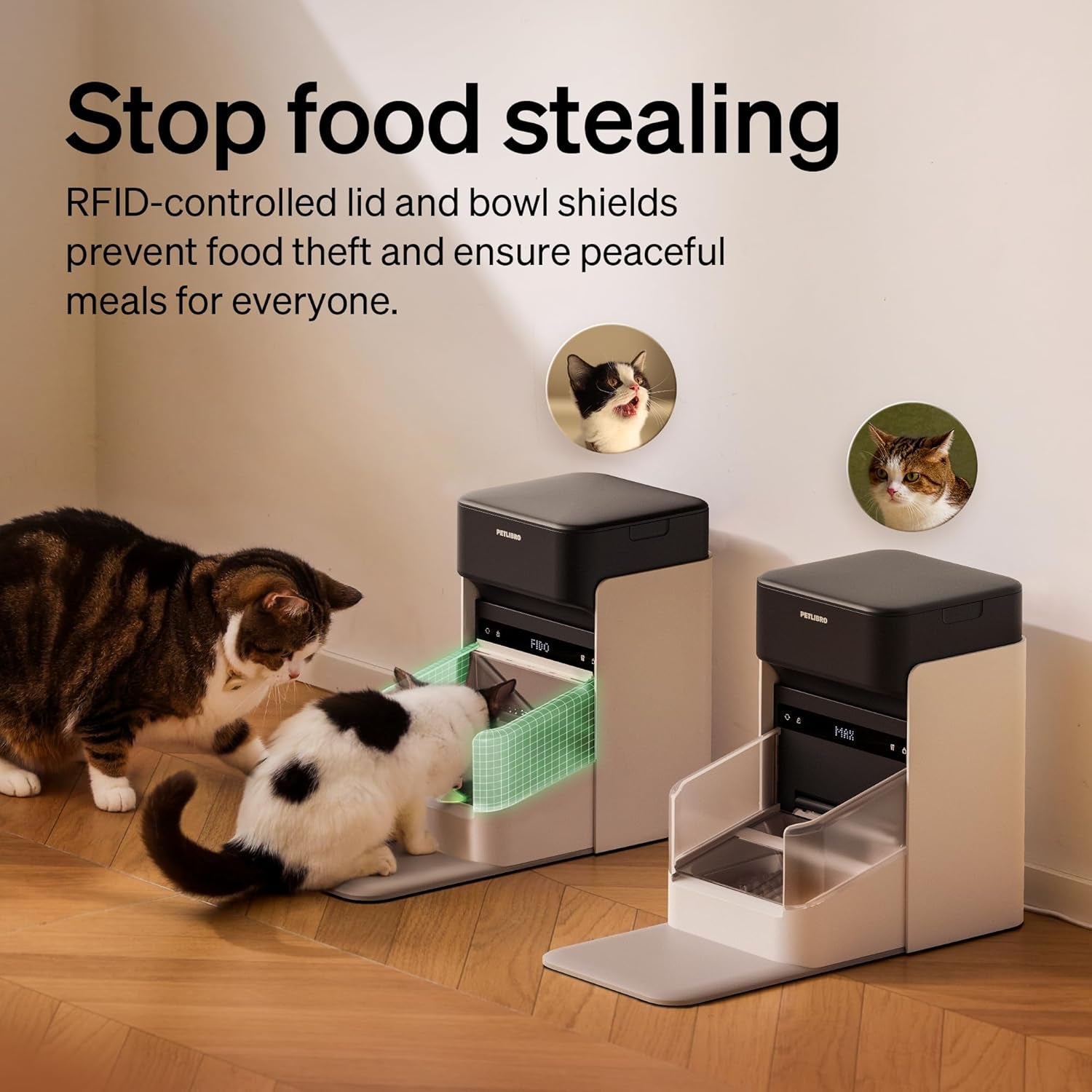 PETLIBRO RFID Automatic Cat Feeder & Multi Cats Water Fountain Bundle - Smart Diet Tracking & Hydration Monitoring for Multi-Pet Homes