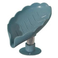 Leaf Shape Self-Draining Soap Dish with Suction Cup