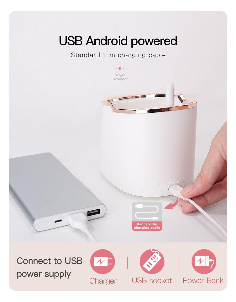 LED Touch Desk Lamp with Pen Holder & Phone Stand – USB Rechargeable