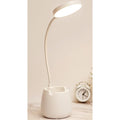 Dimmable LED Desk Lamp with Pen Holder – USB Rechargeable, Eye Protection