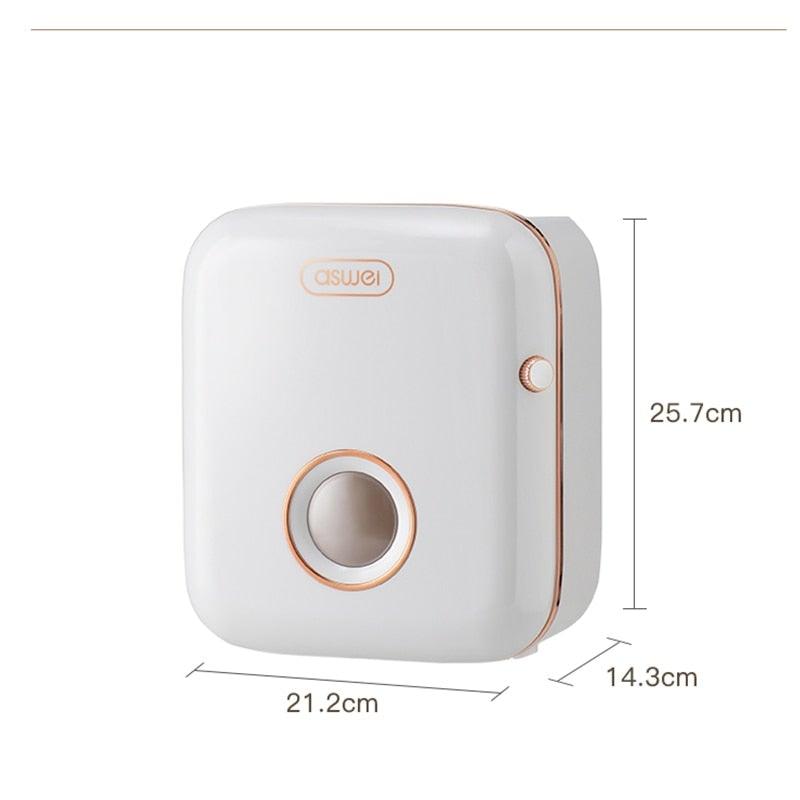 Wall-Mounted Toilet Paper Holder with Shelf & Drawer