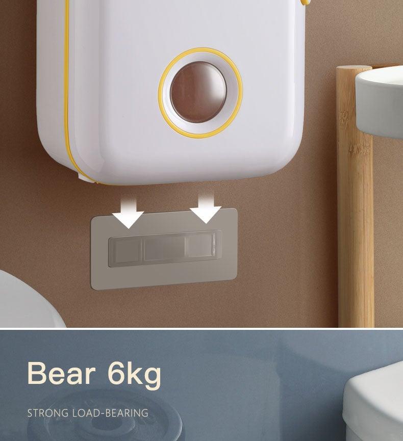 Wall-Mounted Toilet Paper Holder with Shelf & Drawer