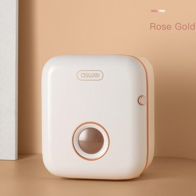 Wall-Mounted Toilet Paper Holder with Shelf & Drawer