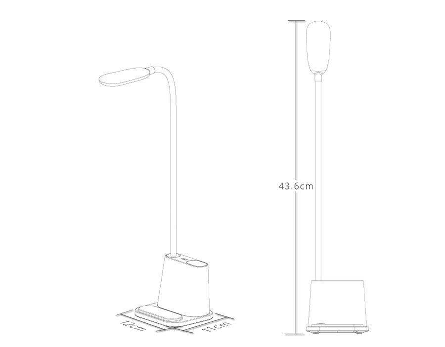 Dimmable LED Desk Lamp with Wireless Charging – Kids & Bedside Reading