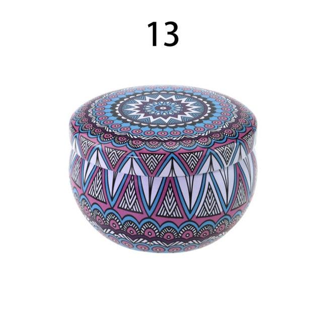 Vintage Flower Candle Tin Jars – Colorful Metal Containers for Candle Making & Storage