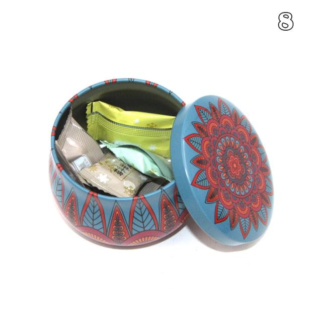 Vintage Flower Candle Tin Jars – Colorful Metal Containers for Candle Making & Storage