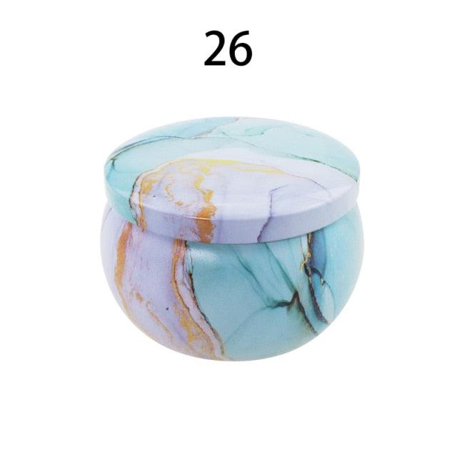 Vintage Flower Candle Tin Jars – Colorful Metal Containers for Candle Making & Storage