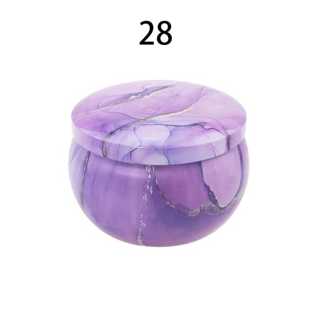 Vintage Flower Candle Tin Jars – Colorful Metal Containers for Candle Making & Storage