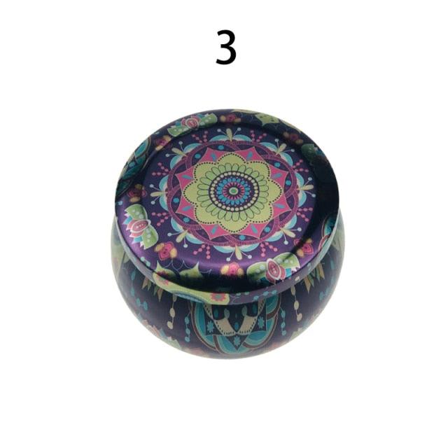Vintage Flower Candle Tin Jars – Colorful Metal Containers for Candle Making & Storage
