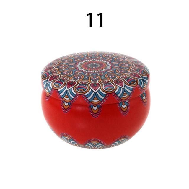 Vintage Flower Candle Tin Jars – Colorful Metal Containers for Candle Making & Storage
