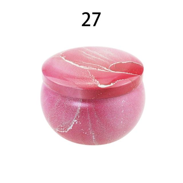 Vintage Flower Candle Tin Jars – Colorful Metal Containers for Candle Making & Storage