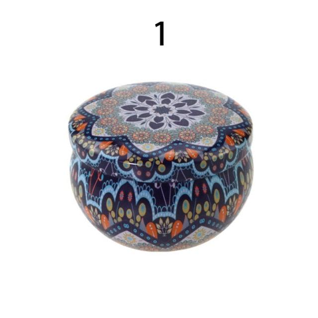 Vintage Flower Candle Tin Jars – Colorful Metal Containers for Candle Making & Storage
