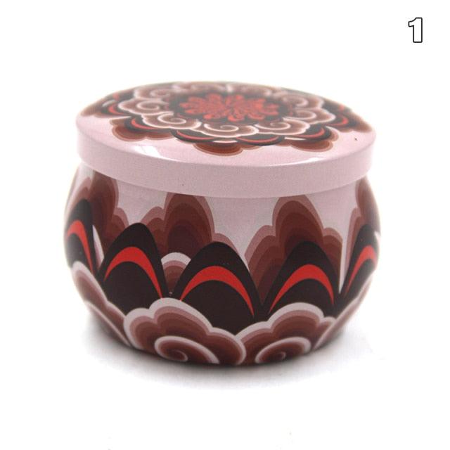 Vintage Flower Candle Tin Jars – Colorful Metal Containers for Candle Making & Storage