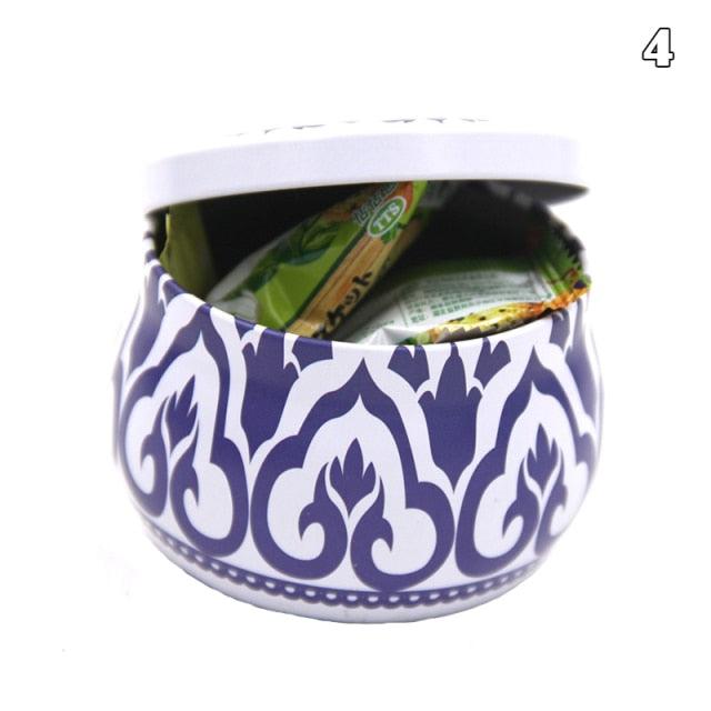 Vintage Flower Candle Tin Jars – Colorful Metal Containers for Candle Making & Storage